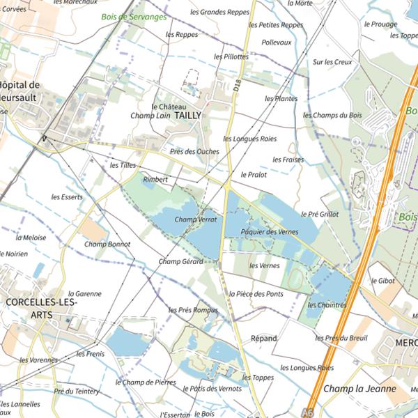 Plan cartographique de G2 - Étang Bienvenu