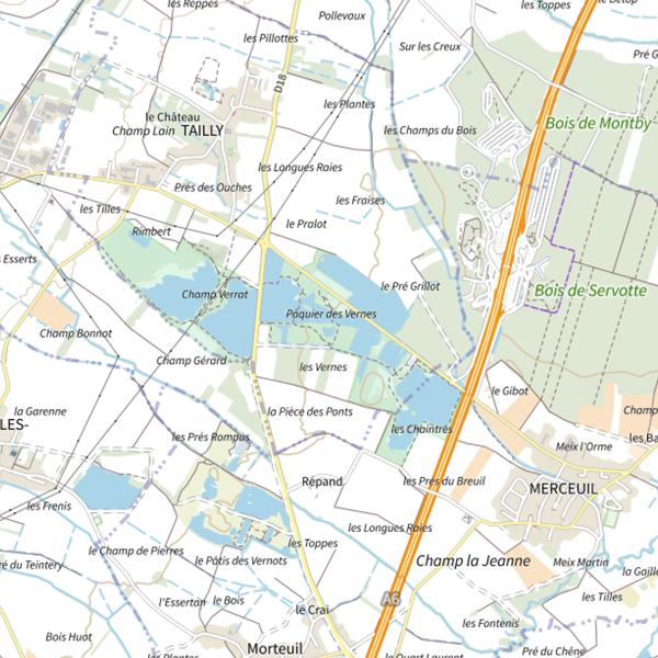 Plan cartographique de G9 - Mare aux batraciens