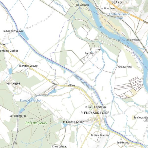 Plan cartographique de Gare de Farchat