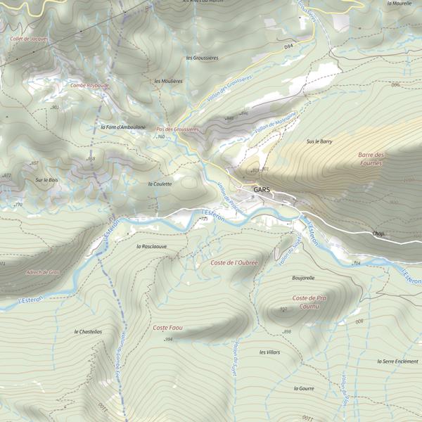 Plan cartographique de Gars