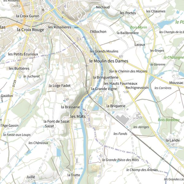 Plan cartographique de Gartempe (Saulgé)
