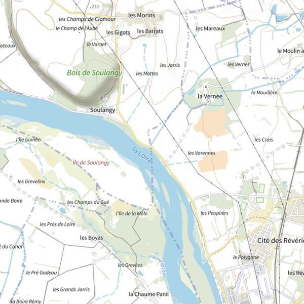 Plan cartographique de Germiny sur Loire