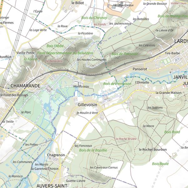 Plan cartographique de Gillevoisin