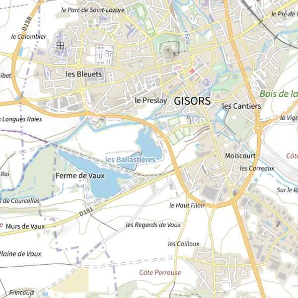 Plan cartographique de Gisors