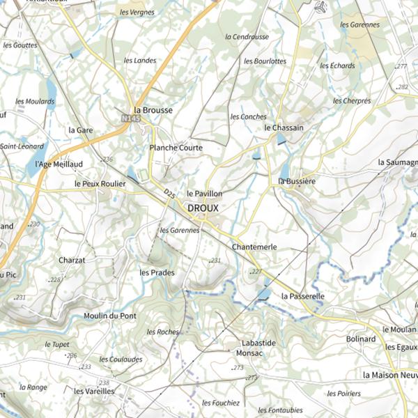 Plan cartographique de Gîtes Le Vieux Verger