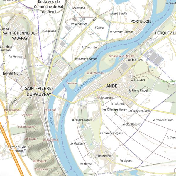 Plan cartographique de Gites Rouen/normandie/eure
