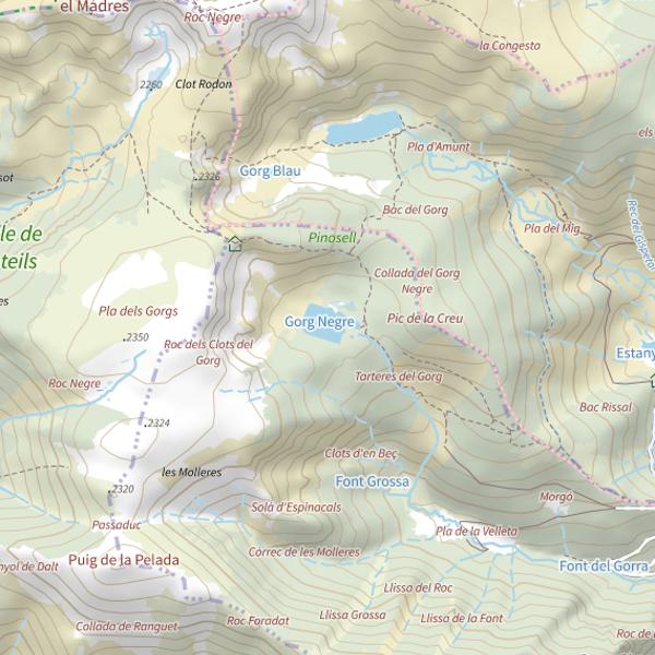 Plan cartographique de Gorg Negre