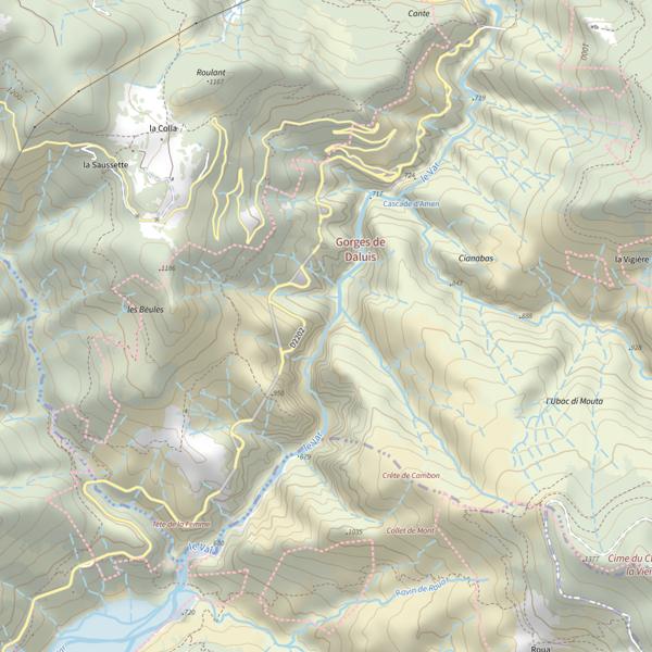 Plan cartographique de Gorges de Daluis