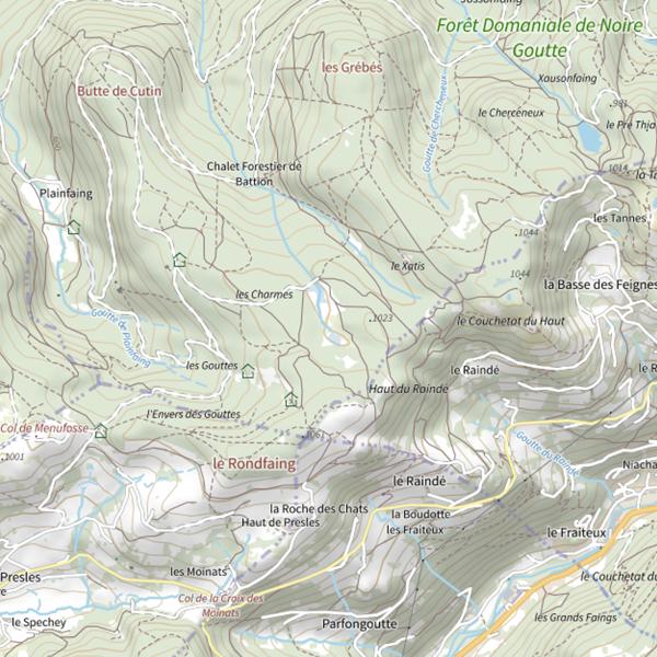 Plan cartographique de Goutte de Battion