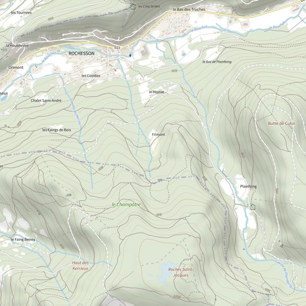 Plan cartographique de Goutte de Frimont