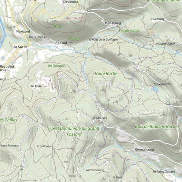 Plan cartographique de Goutte de la Mousse