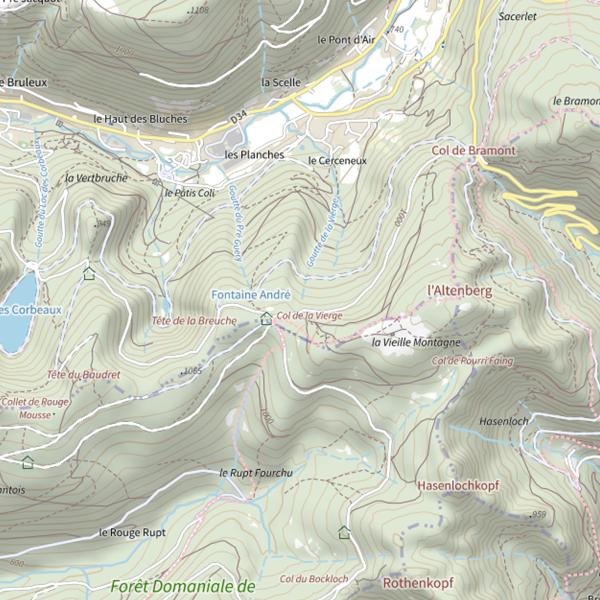 Plan cartographique de Goutte de la Vieille Montagne