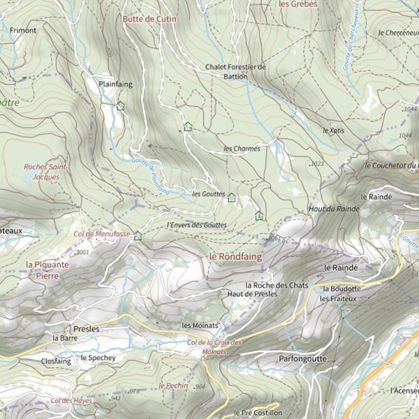 Plan cartographique de Goutte de Plainfaing