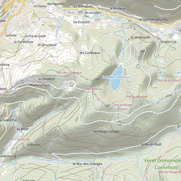 Plan cartographique de Goutte des Grands Clos