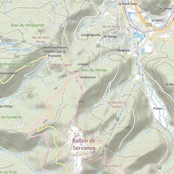 Plan cartographique de Goutte des Ordons