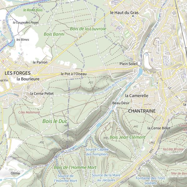 Plan cartographique de Goutte du Bois le Duc