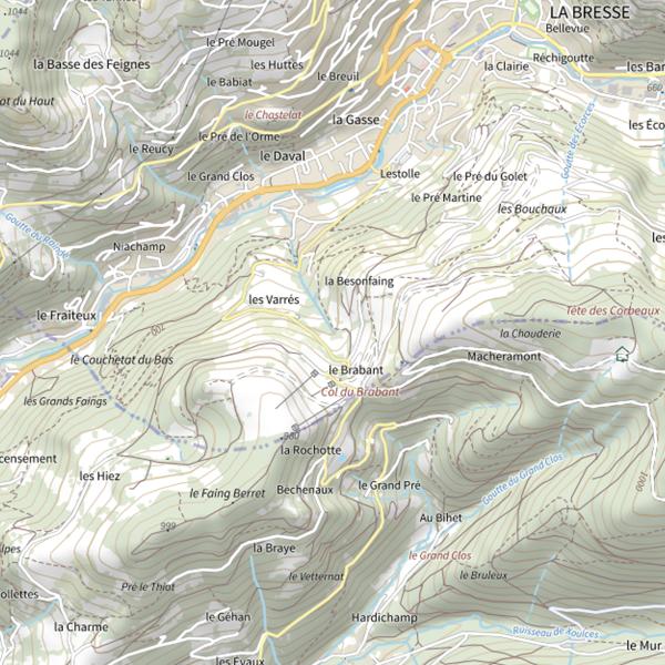 Plan cartographique de Goutte du Brabant