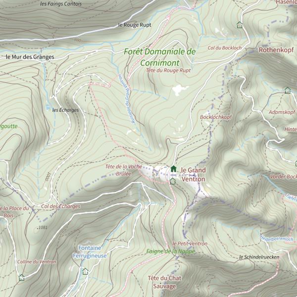 Plan cartographique de Goutte du Grand Ventron