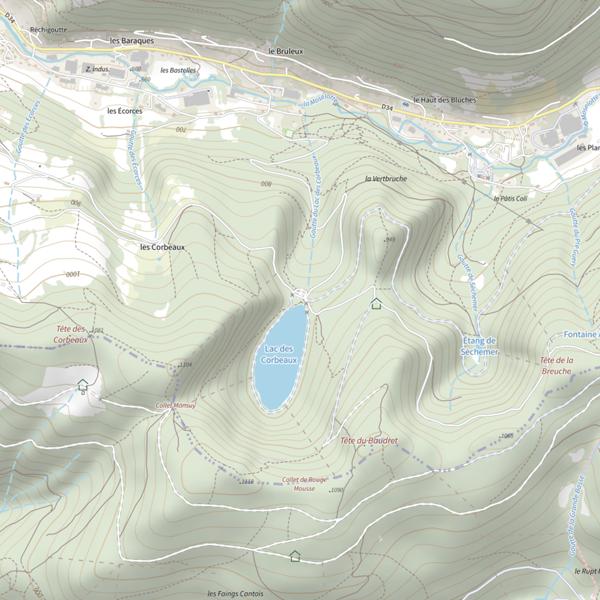 Plan cartographique de Goutte du Lac des Corbeaux