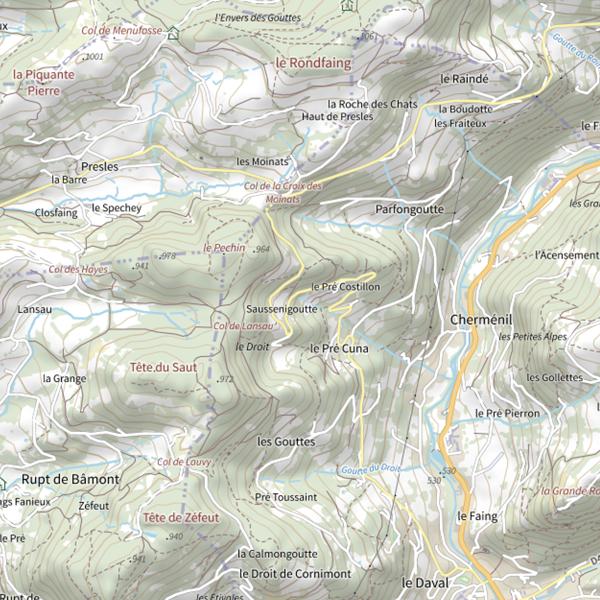 Plan cartographique de Goutte du Pre Cuna
