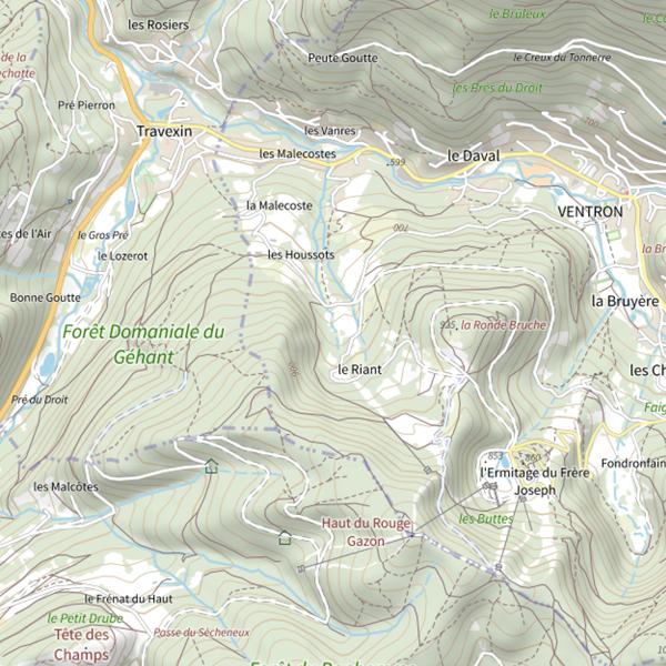 Plan cartographique de Goutte du Riant