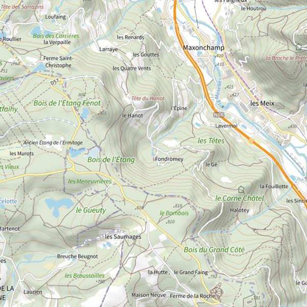 Plan cartographique de Goutte du Rivage