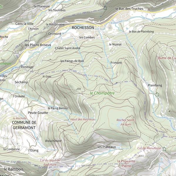 Plan cartographique de Goutte Herray