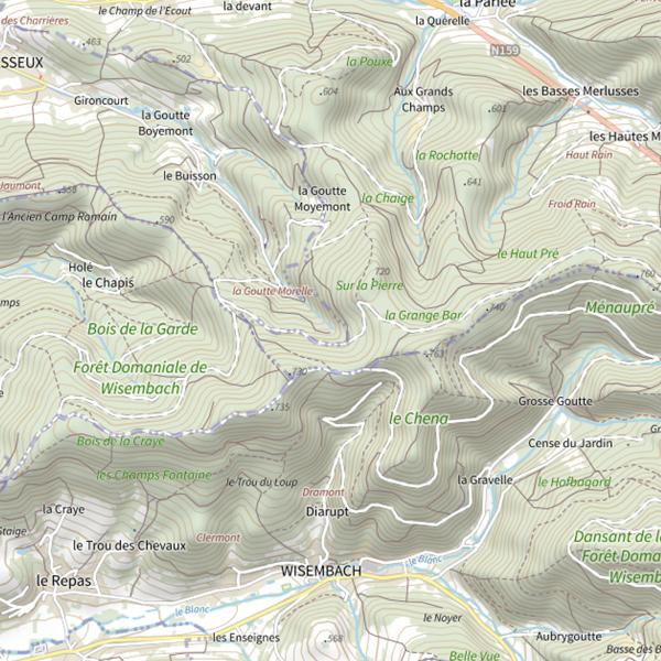 Plan cartographique de Goutte Morel