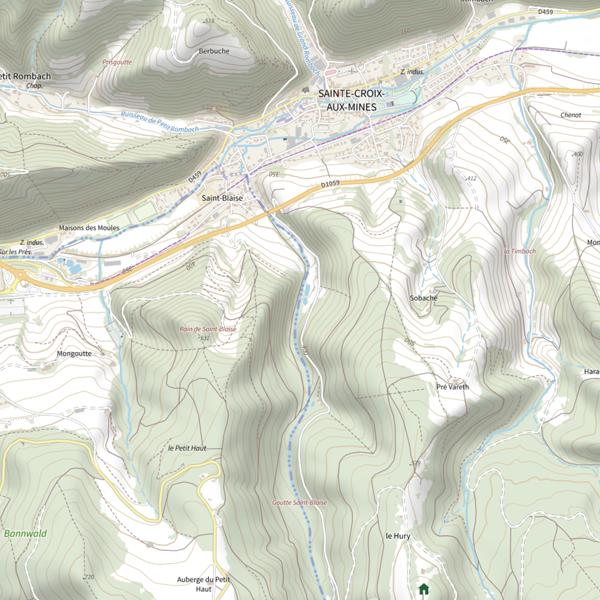Plan cartographique de Goutte Saint Blaise