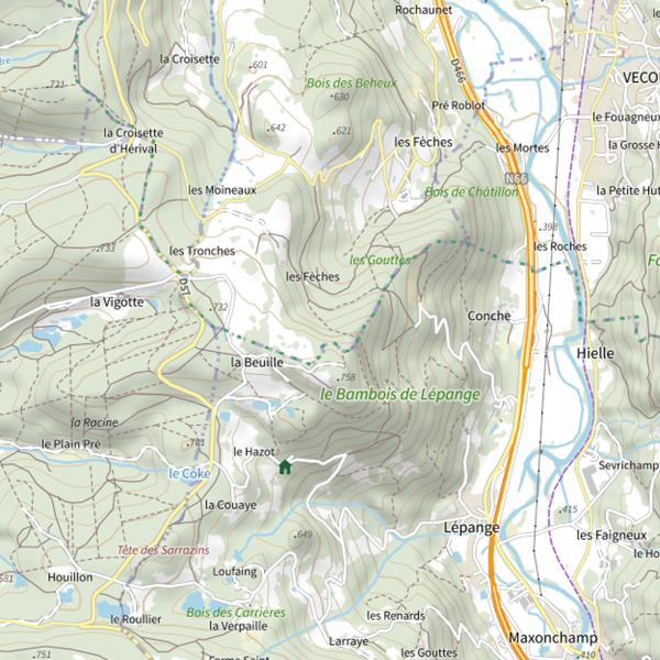 Plan cartographique de Gprmv