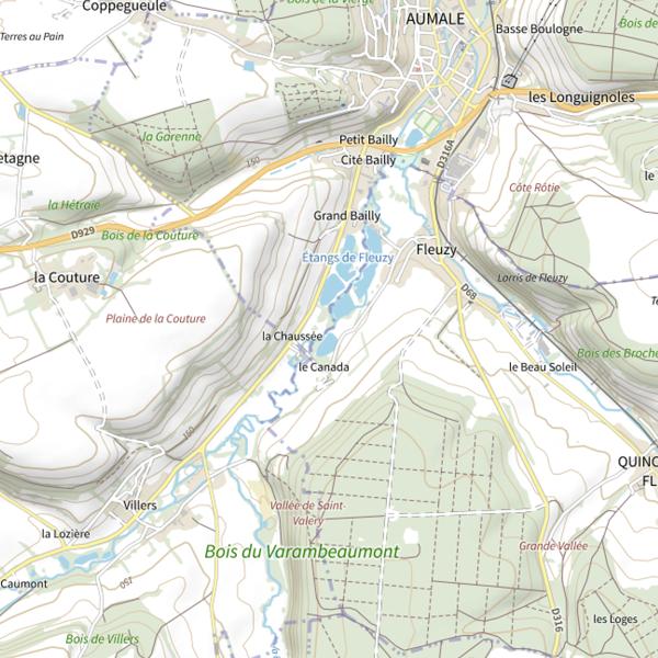 Plan cartographique de Grand Bailly