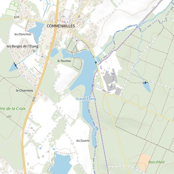 Plan cartographique de Grand Étang (Commenailles)