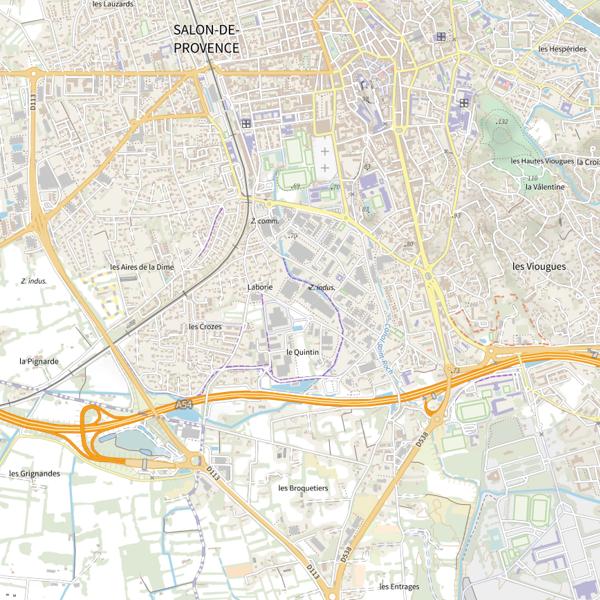 Plan cartographique de Grand Étang D',entressen