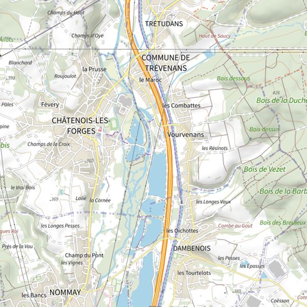 Plan cartographique de Grand Étang de La Varonne