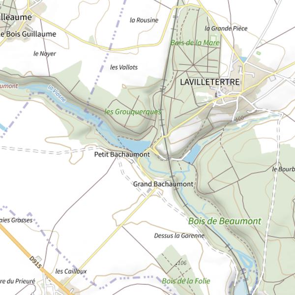 Plan cartographique de Grand étang de Lavilletertre