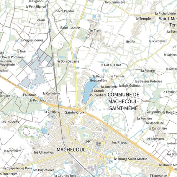 Plan cartographique de Grand Étang (Machecoul-Saint-Même)