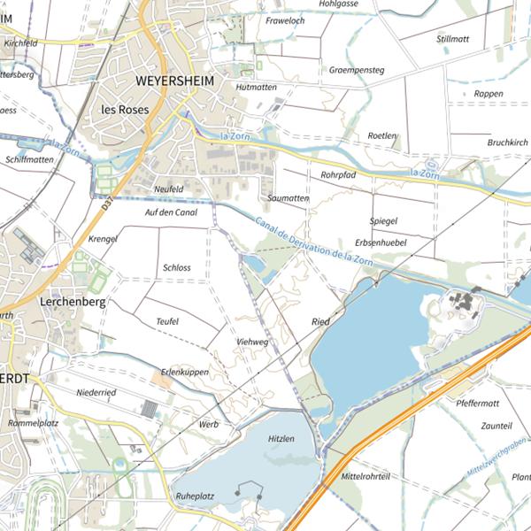 Plan cartographique de Grand Gaenzeweidt