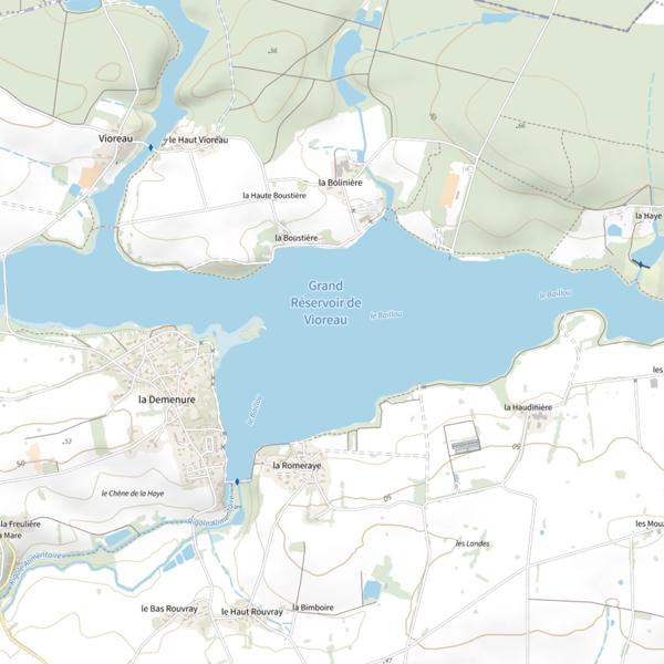 Plan cartographique de Grand réservoir de Vioreau