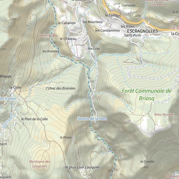 Plan cartographique de Grasse