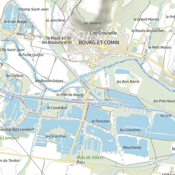 Plan cartographique de Gravière 1 de la Cendrière