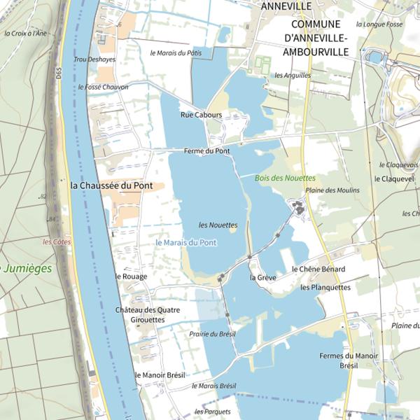 Plan cartographique de Gravière 1 des Nouettes