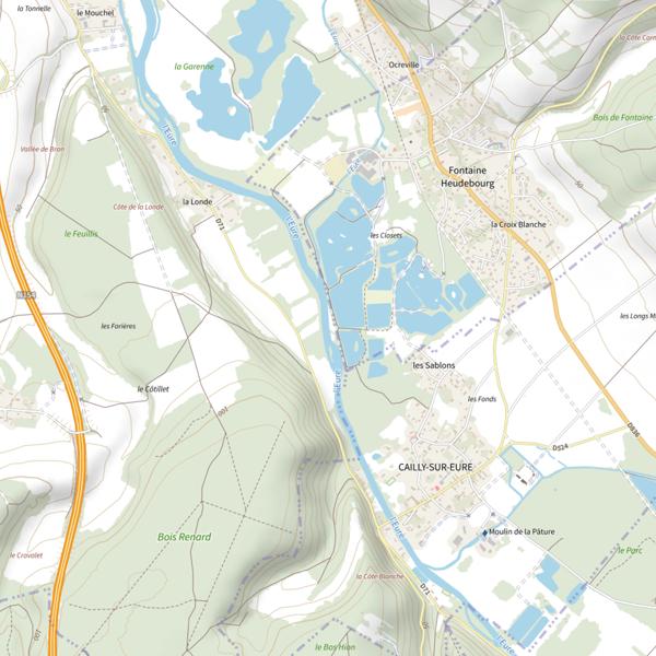 Plan cartographique de Gravière 1 des Sablons