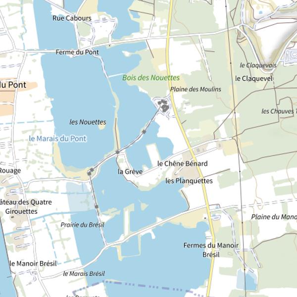 Plan cartographique de Gravière 2 de la Gršve