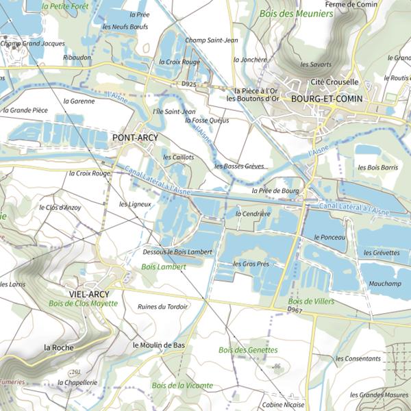 Plan cartographique de Gravière 2 des Ligneux