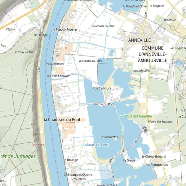 Plan cartographique de Gravière 3 de la Rue Cabours