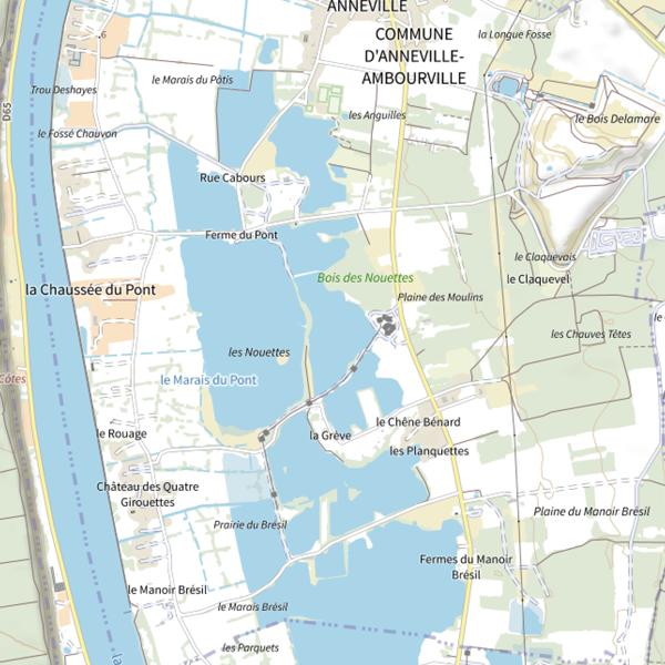 Plan cartographique de Gravière 3 des Nouettes