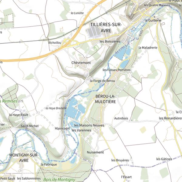 Plan cartographique de Gravière 3 des Varennes