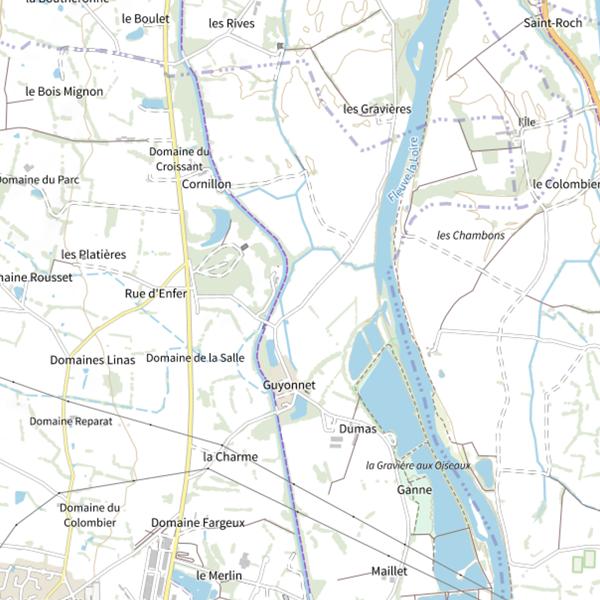 Plan cartographique de Gravière aux Oiseaux