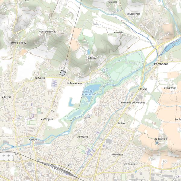 Plan cartographique de Gravière communale de Pombonne