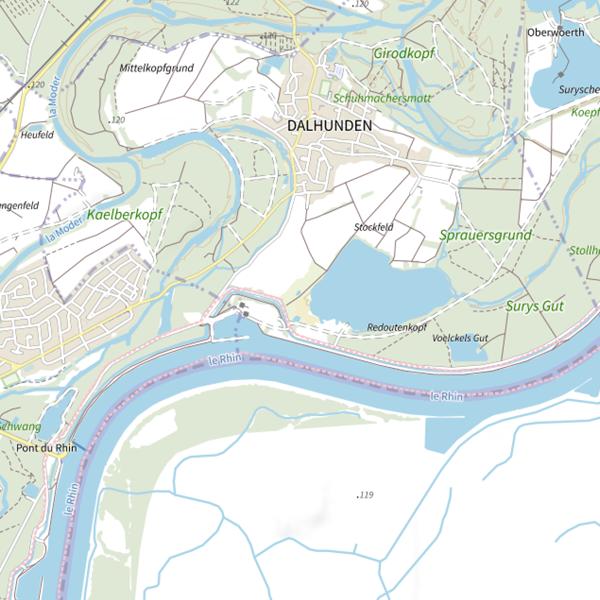 Plan cartographique de Gravière de Dalhunden